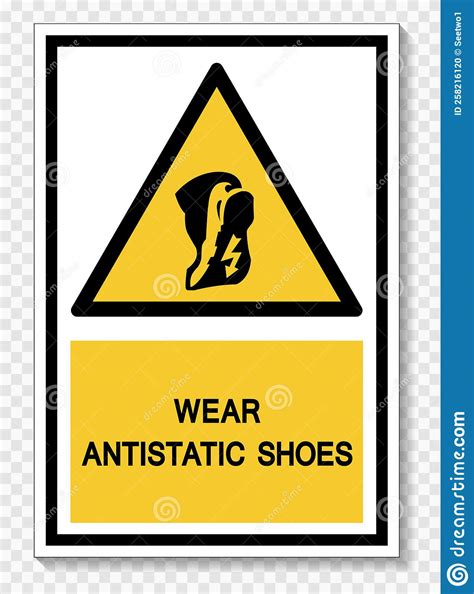 Wear Anti Static Shoes Symbol Sign Isolate on White Background,Vector