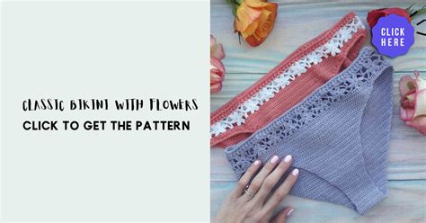 Classic Bikini With Flowers Share A Pattern