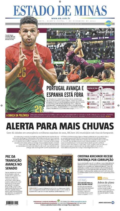 Confira A Capa Do Jornal Estado De Minas Do Dia 07 12 2022