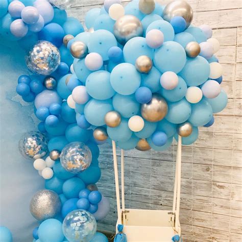 Оформление фотозоны на день рождения. Воздушный шар с корзиной ...