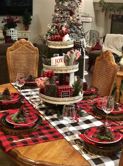 Christmas Buffalo Plaid Tablescape