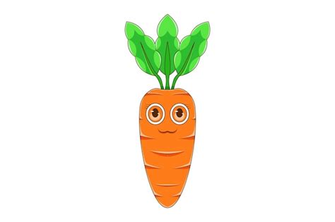 Premium Vector Cute Carrot Character Design Illustration