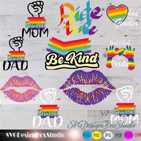 Lgbt Svg Bundle Pride Month Svg Gay Pride Svg Pride Shirt Svg Mega Svg Bundle Rainbow Heart