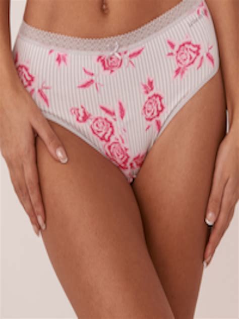 Buy La Vie En Rose Women Floral Printed Lace High Rise Bikini Briefs Briefs For Women 21869910