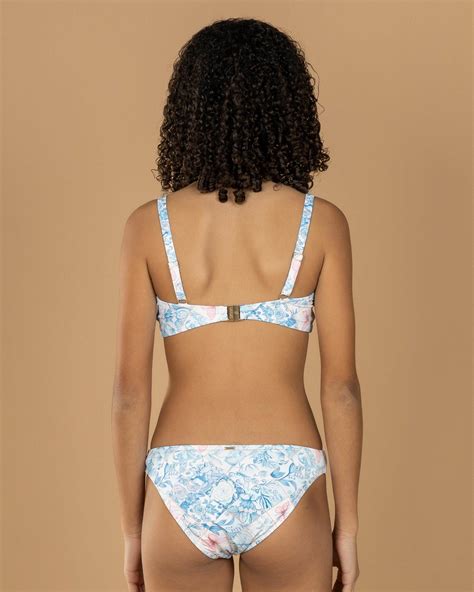Shop Topanga Girls Ailee Bandeau Bikini Set In Blue Multi Fast