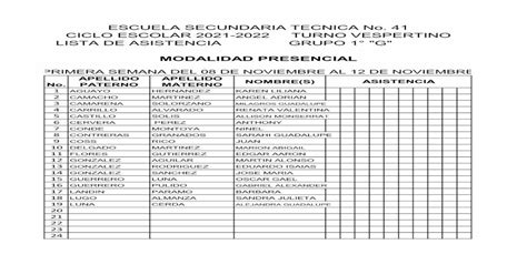 Escuela Secundaria Tecnica No 41 Ciclo Escolar 2021  [pdf Document]