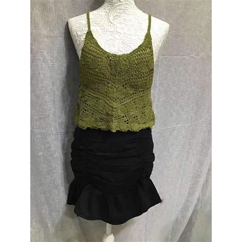 Vivena Women Crochet Top Lace Bralette Knit Bra Boho Beach Bikini Halter Cami Crop Top