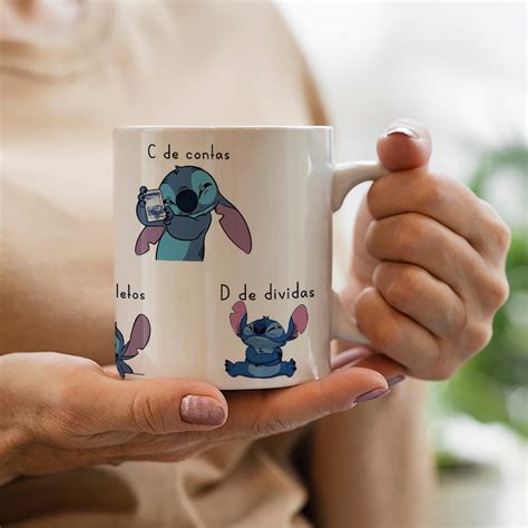 Caneca Lilo Stitch Abeced Rio Da Vida Adulta Elo