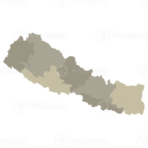 Nepal Map Map Of Nepal In Administrative Provinces In Multicolor 41712253 Png