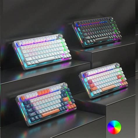 Aula F Mechanical Keyboard With Knob Keys Wired Hot Swappable Gaming Keyboard For