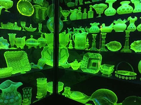 A Collection Of Antique Uranium Glassware Yes Its Radioactive Yes It Glows In The Dark R