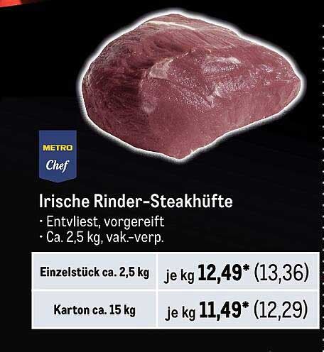 Metro Chef Irische Rinder Steakh Fte Angebot Bei Metro