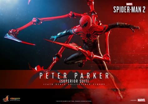 Hot Toys VGM 61 Marvels Spider Man 2 Peter Parker Superior Suit Hot Toys Complete Checklist