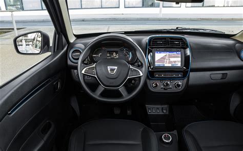 Download wallpapers 2022, Dacia Spring Electric, electric car, interior, inside view, Spring ...