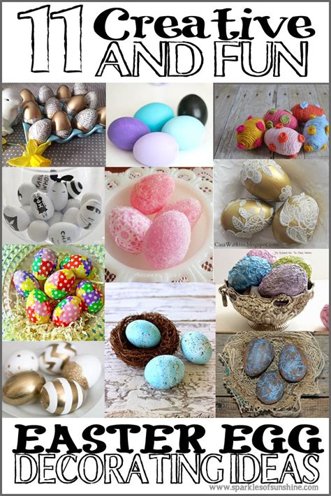 11 Creative and Fun Easter Egg Decorating Ideas - Sparkles of Sunshine