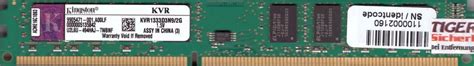 Kingston KVR1333D3N9 2G PC3-10600 2GB DDR3 1333MHz 9905471-001 A00LF R