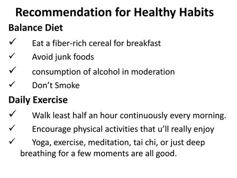 Healthy Habits Ppt