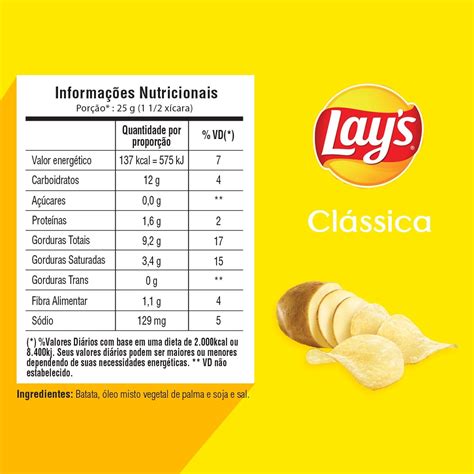 Batata Frita Lisa Cl Ssica Lays Pacote G P O De A Car