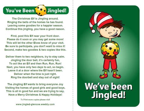 Printable Jingled Forms Youve Been Jingled Glencoe