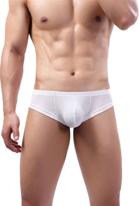 Faringoto Men S Wide Belt Ice Silk Briefs Bikini T Thong White ShopStyle