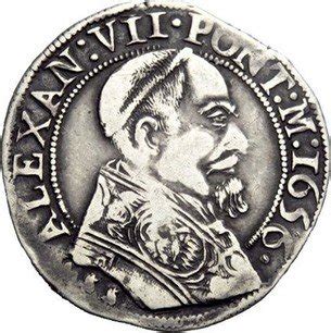 italian silver testone alexander vii  km  coinscatalognet