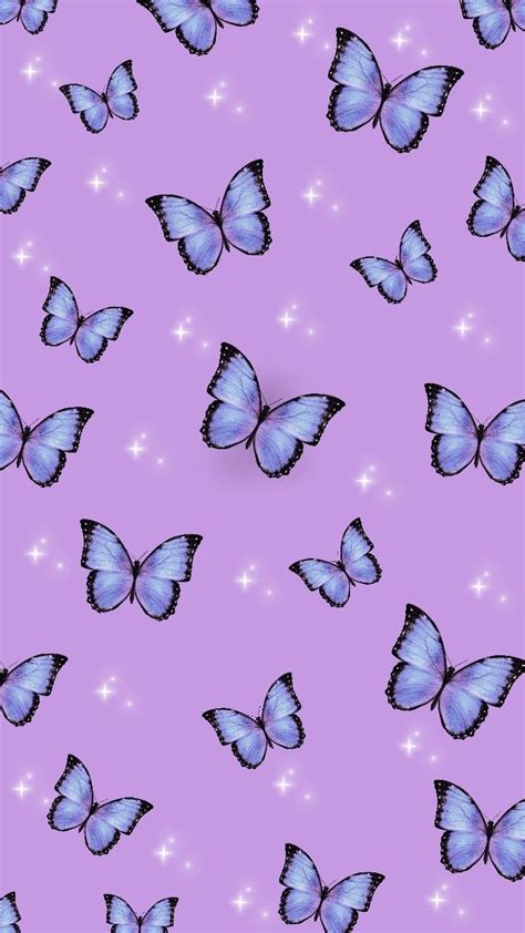 Purple And Blue Butterfly Wallpaper