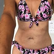 Amazon Upopby Women S Sexy Triangle Halter Bikini Set Push Up Two Piecee Swimsuits Padded