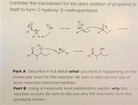 solved   mechanism   aldol addition  cheggcom