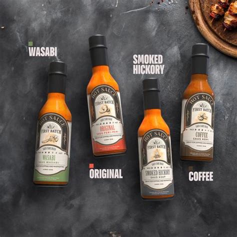 Jual First Batch Hot Sauce Saus Pedas Halal Vegan All Variant Original Asap Wasabi Kopi BPOM