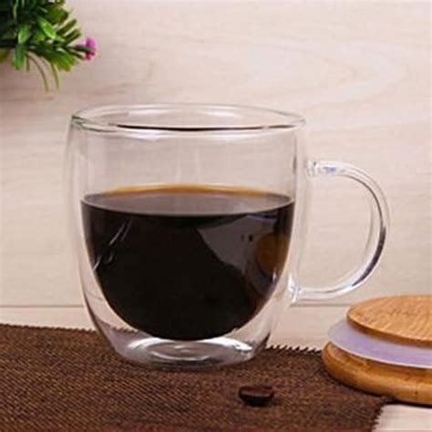 Caf Tasse En Verre Double Paroi R Sistante La Chaleur Ensemble De