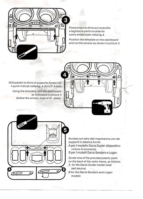 Инструкция по установки центральной консоли на Рено Логан под 2 дин ...
