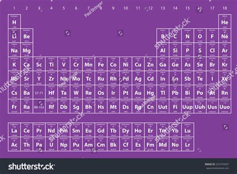 Illustration Periodic Table Elements Stock Illustration 231574597 Shutterstock