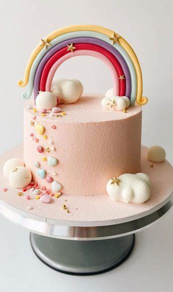 49 Cute Cake Ideas For Your Next Celebration Rainbow Birthday Cake