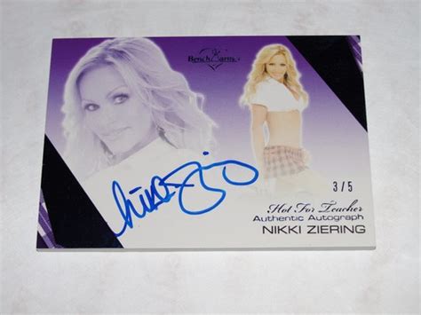 2012 Benchwarmer NIKKI ZIERING Hot For Teacher 39 Blue Foil Auto 5