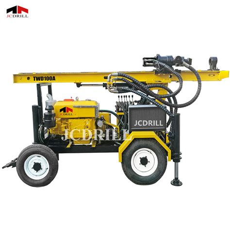 100m Trailer Mounted Water Well Drilling Rig For Borehole China 100m