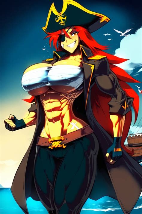 Golden Eye Black Fingerless Gloves Gigantic Sword AI Porn