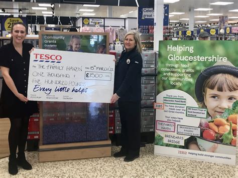 Tesco cheque presentation - The Family Haven