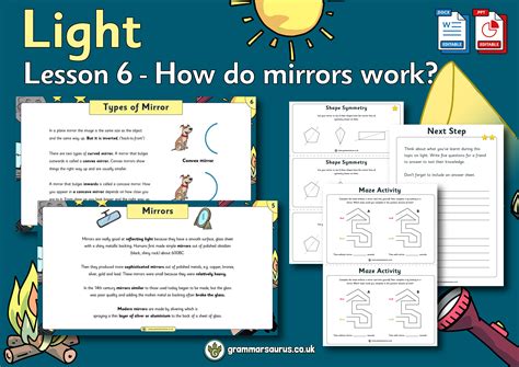 Year 3 Science - Light - How do mirrors work? Lesson 6 - Grammarsaurus