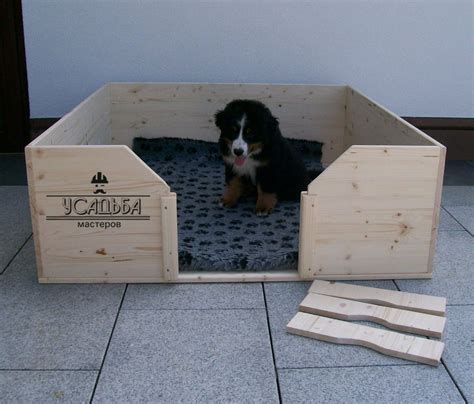 Деревянный манеж для собак 120x100x42 см - Купить загон для собак