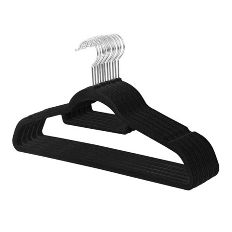 Velvet Hangers Black Non Slip Hanger 42cm With 360 Degree Rotatable