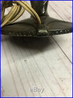 Art Deco Lamp 1923 OLGA POPOFF MULLER Candlestick LAMP CAST IRON SEMI NUDE FIGURAL ART DECO