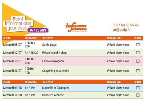 La Programmation Estivale Du Pij Pour Les Ans Communaut De