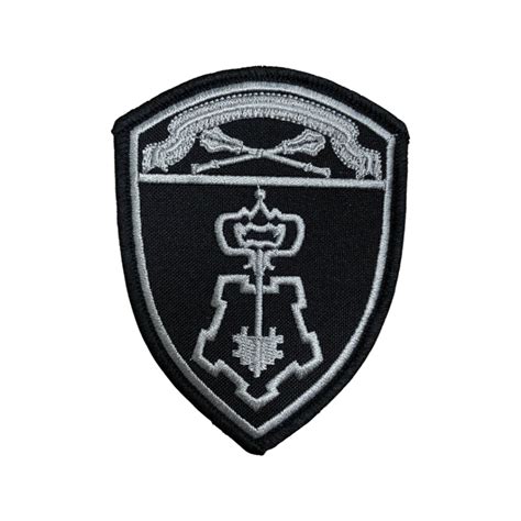 Нашивка Росгвардия ВОХР ключ черная вышитая ВоенАтрибут