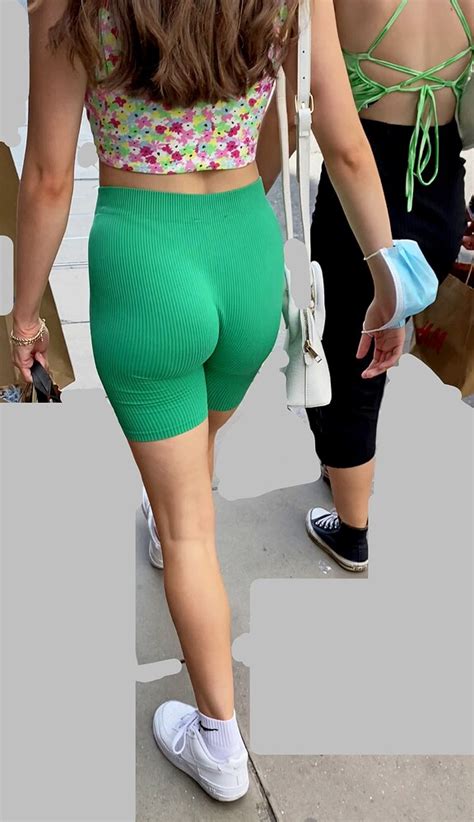 Perfect Brunette With Tight Booty In Green Spandex Shorts VTL Short Shorts Volleyball Forum