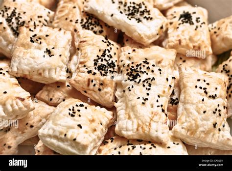 Freshly Baked Lebanese Pastries In Close Up Detail Stock Photo Alamy