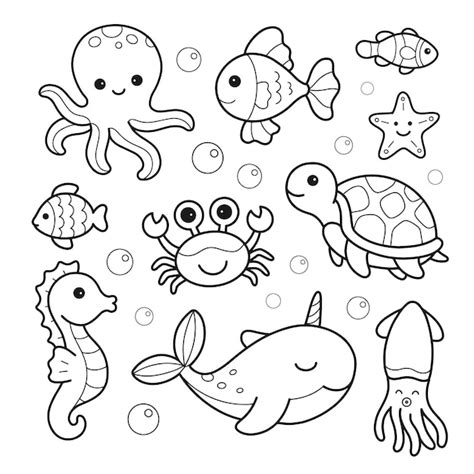 Animais Marinhos Para Colorir E Imprimir - Desenho De Animais No Fundo Do Mar Para Colorir Desenhos Para Colorir
