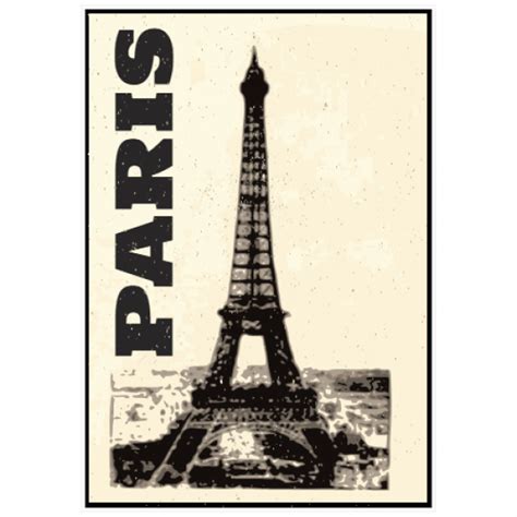 Paris Eiffel Tower Retro Sticker Us Custom Stickers