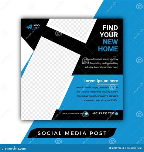 Find Your Home Social Media Post Stock Vector - Illustration of