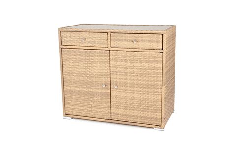 Тумба плетеная из искусственного ротанга «Malta» соломенный цвет ...