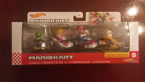 Set Hot Wheels Mario Kart Peach Yoshi Shy Guy Yellow Meses Sin Inter S